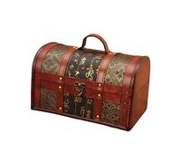 Ailan Wooden Vintage Suitcase Box Themed Event Photography Prop Attractive Vintage Storage Solution Wooden Treasure Chest Is Not Only Practical Suitcase With Handle Photo Props