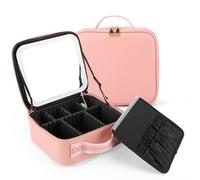 Ailanxin Makeup Bag with Led Mirror-Travel Makeup Bag with Led Mirror is with Waterproof Design Travel Makeup Bag, Best Gift is Makeup Case With Lighted Mirror.Makeup Bag With Mirror 3 Color Scene