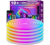 AILBTON 10m Led Neon Rope Lights,Flexible Led Rope Lights,Control with App/Remote,Multiple Modes,IP65 Outdoor RGB Neon Waterproof,Music Sync Gaming Strip Lighting for Bedroom Indoor