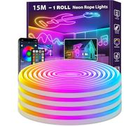 AILBTON Led Neon Rope Lights 15m Flexible Led Rope Lights,Control with App/Remote,Multiple Modes,RGB Neon Music Sync Gaming Strip for Bedroom Indoor