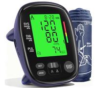 AILE Blood Pressure Monitor, Automatic Upper Arm Blood Pressure Monitors for Home Use, Electric BP Machines Large Cuff 9-17in with Large LED Backlit Display, 2x120 Reading Memory Users Black