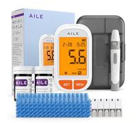 AILE blood Sugar Monitor, Large Backlit LCD Diabetes Testing Kit, 50 set