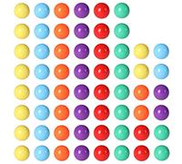 Ailebens 60 Pcs Game Replacement Balls for Chinese Checker, 5/8 Inch/16mm Solid Color Replacement Balls for Chinese Checkers, Marble Run, Marbles Game(6 Colors)