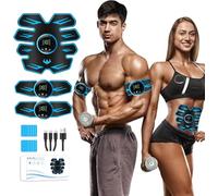 AILEDA EMS Muscle Stimulator, Electric Abdominal Toner, Abdominal Muscle Toner Electronic Toning Belts Workout Home Fitness Device with USB Rechargeable for outdoor und Indoor