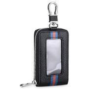 Aileder Faraday Bag Signal Blocker Pouch for Car Keys - Keyless Entry Fob RFID Blocking Case Holder - Leather Smart Key Protector (Black)