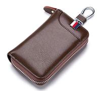 Aileder Key Wallet Leather Unisex Car Key Holder Case Pouch Bag Cover with Card Slots Cash Pocket Keychain Keyring