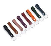 Aileder Leather Keychain Keyring Universal Car Key Fob Keychain Genuine Leather Strap Loop Valet Key Chain Holder for Men and Women