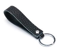 Aileder Leather Keychain Keyring Universal Car Key Fob Keychain Genuine Leather Strap Loop Valet Key Chain Holder for Men and Women Black