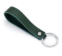 Aileder Leather Keychain Keyring Universal Car Key Fob Keychain Genuine Leather Strap Loop Valet Key Chain Holder for Men and Women Green