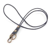 Aileder Neck Lanyard Strap Cord Leather Keychain Lanyard Rope Cotton Lanyards for Neck with Strong Metal Clasp for Keys ID Card Badge Holder Office School