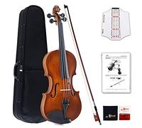 Aileen Violin 4/4 Full Size for Beginners with Fingerboard Sticker, User Manual, Hard Case, Bow, Rosin, Bridge, and Polishing Cloth