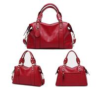 Aileese Vegan PU Leather Purses and Handbags for Women Fashion Boston Shoulder Bag Top Handle Satchel Ladies Hobo Crossbody Bags Red