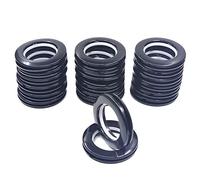 Ailejia 20 Pack Curtain Grommets Inner Diameter Silencer Sliding Brown Sheers Grommets Reusable Silencer Sliding Easy snap Install Silver 1.7 Inch Inner Diameter Fasteners (Black)