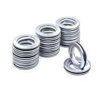 Ailejia 20 Pack Curtain Grommets Lnner Diameter Silencer Sliding Grommet Kit Sheers Grommets Reusable Silencer Sliding Easy snap Install Silver 1.7 Inch Inner Diameter Fasteners (Silvery)