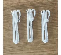 Ailejia 30 Pcs Plastic Adjustable Pinch Pleat Hook Depth Pinch Shower Curtain Hooks Plastic Tape Clip Hook Curtain Hooks for Door Curtain and Shower Curtain (70mm.30pcs)
