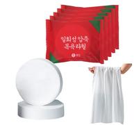 Ailelan Travel Towels, 5 Pack Compressed Towels Tablets Disposable White Bath Towel Large 70x140cm, Compressed Cotton Towel Set Reusable for Travel Hotel Camping