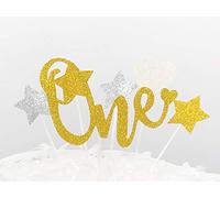AILEXI 6 Counts Glitter Cake Decorating Topper - One - Gold Set