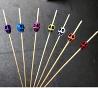 AILEXI Cocktail Sticks 100 Counts Wooden Toothpicks Party Supplies Frill Finger Food Fruits Sandwich Nibbles - Multicolor Shantou