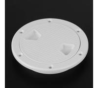 Ailgely 4-inch ABS Marine Deck Cover Inspection Boat Parts with O-ring Sealed for Yacht RV Accessories, White Deck Lid, Anti Aging (4 Inch (102mm ID, 3.8mm Thickness))