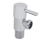Ailgely Brass Bathroom Tap Valve Chrome Plated Angle Water Control Faucet, Easy Install G1/2' Connector, Smooth Water Experience with Cover Cap, Global Users, Ultra-Modern Bath Decor