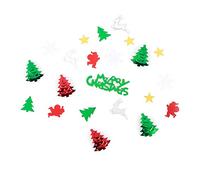 Ailgely Christmas Decoration Confetti, Deer Shaped Snowflakes and Gifts, Reindeer Star Angel Confetti Table Decoration for Holiday Decor, 100g/Bag