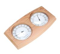 Ailgely Double Dial Design, Stable Performance, Sauna Room Thermohygrometer Hygrometer Made of Cedar Wood, High Temperature, Hand-Made Sauna Decoration, for Checking Humidity and