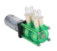 Ailgely Double Head Peristaltic Pump Large High Performance for Laboratories Biochemical Analysis ABS Green Shell Yellow Tubing (DC12V)