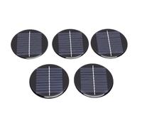 Ailgely Efficient Round Solar Panel Module with 0.28W Output Designed for Small Electronic Devices Ideal for Outdoor Use Monocrystalline Silicon 5pcs