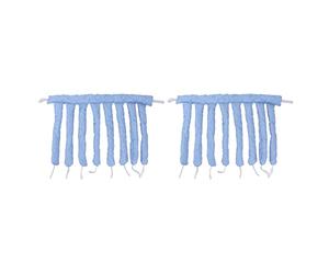 Ailgely Heatless Curling Rod 2pcs Soft Headband Hair Curling Tool for Thick and Thin Hair Eco-Friendly Material (Blue)