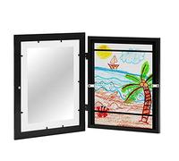 Ailgely Kids Art Frame, A4 Artwork Display Frame, Front Opening Picture Frame Changeable Artwork Display Storage Frames Display, Hang Your Kids Artwork Up to 150 pictures (Black)
