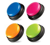 Ailgely Recordable Answer Buzzers, Voice Recorder Button, Sound Buttons for Dogs Answering ButtonsTalking Button Kids Interactive Toy Portable Set of 4