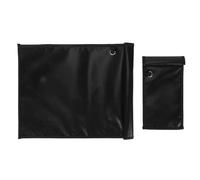 Ailgely Signal Blocking Faraday Bag Set for Phones and Car Keys Fireproof Easy to Carry 2pcs Black 8.2x4.7in 13x10in