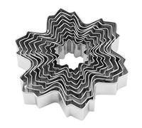 Ailgely Snowflake Stainless Steel Cookie Cutter Set, for Christmas Baking Cookies with Kids, 9 Pcs Cookie Moulds Mold, Use with Fondant, for Cakes