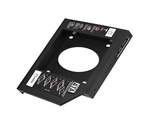 Ailgely Universal 2.5" Hard Disk Drive Caddy, High-Performance HDD SSD Adapter for Laptop Optical Bay, ABS Material, 9.5mm/12.7mm Choices, 1 Unit (12.7mm)