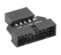 Ailgely USB 2.0 9Pin to USB 3.0 19P Adapter, Plastic for Computer Mainboard, 1 Piece, Black (PH23A)