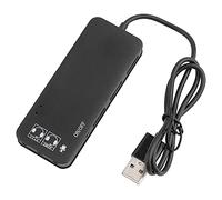 Ailgely USB 2.0 Hub High-Speed Multi Port Splitter for Laptops and Tablets Compact Design 3 Ports + Headphone Microphone 7.1CH Sound Adapter (Black)