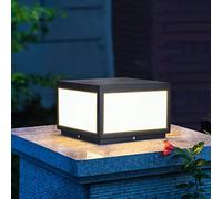 AILICIN Outdoor Modern Stainless Steel Post Light, LED Fence Deck Cap Light Lantern Column Lamp for Flat Surface Patio Garden Decoration with IP55 Waterproof E27 Bulb (11.8 * 6.5" 【30 * 16.5CM】)