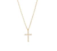 Ailiessy Stainless Steel Cross Necklace for Women Men Pendant Zircon Cross Neckalce Religion Cross Necklace Dainty Catholic Christmas Cross Jewelry Gift, Zinc, No Gemstone