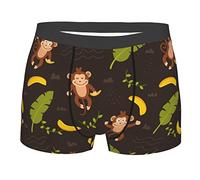 Ailietra Men's Boxer Briefs Cute Monkey Fun Underwear Shorts for Men The Best Gift M