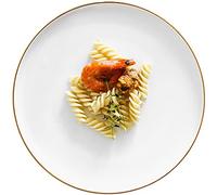 AILIFE Brief Noridc Round Ceramic Plate Solid Gold Edge Porcelain Glaze Dinner Plate Western Steak Cake Dessert Tray Snack Dishes Plate