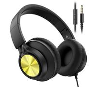 AILIHEN Kids Headphones with Microphone, 10,000+ Plug Tested Durable Wired Headphones for School, Foldable Over-Ear Headphones for Online Learning, Airplane Travel, Tablet, 3.5mm Jack