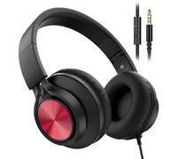 AILIHEN Kids Headphones with Microphone, 10,000+ Plug Tested Durable Wired Headphones for School, Foldable Over-Ear Headphones for Online Learning, Airplane Travel, Tablet, 3.5mm Jack