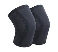 AILIKEE Heavy Duty 7mm Neoprene Knee Sleeves Compression Knee Brace Support for Weightlifting Powerlifting Squatting Crossfit Training Fitness (L - for 14"-15" Patella Circumference)