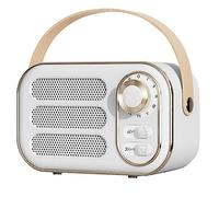 ailill Retro Speaker 360 Stereo Effect Bluetooth Mini Speaker Vintage Radio Home Decor Sound Box for Outdoor White