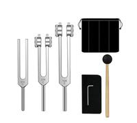 AILIMIAO Tuning Forks Set 128 Hz, 256 Hz, 512 Hz, Tuning Forks Perfect for Healing, Chakra, Sound Therapy, Keep Body, Mind and Spirit