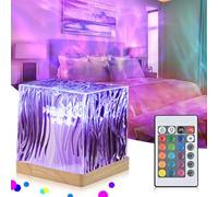 AILISK keyora Aurora Dreamscape Projector,Aurora Glow Lamp, 16 Colors Ocean Wave Projector Cube Light W/Remote, Rechargeable Cordless Northern Lights Wave Cube Light