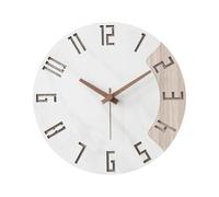 AILIUXIAOYAN Wall Clock Nordic Round Stone-Pattern Wall Clock Silent Operation Battery Operated(15 inches)