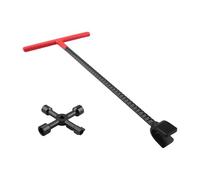Aillsa 17 Inch Water Meter Key Shut off Tool & 4-Way Utility Keys，Wrench T-handle & U-Head for Curb Main and Water Meters, Underground Stop or Waste Valves