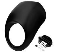 AILMOTO Front Fairing, Headlight Fairing Cowl Mask Compatible for Harley Davidson Sportster 883 Iron 1200 Dyna XL/FX with 39mm Narrow Glide Fork 1973-2024 Matte Black, ALM020VBLK