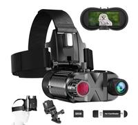 AILNJUC Head-Mounted Night Vision Goggles - Hands Free Rechargeable 1312FT Digital Infrared Night Vision Binoculars for Adults,8xDigital Zoom,Compatible with Fast MICH Helmet,Military Tactical